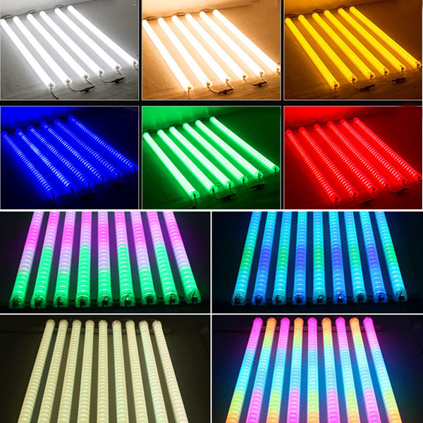DC24V 10W Waterproof IP67 outdoor use universal engineering programmable addressable led full color pixel guardrail tube lights